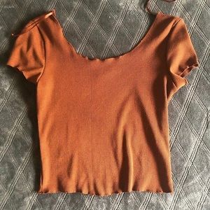 Burnt orange crop top